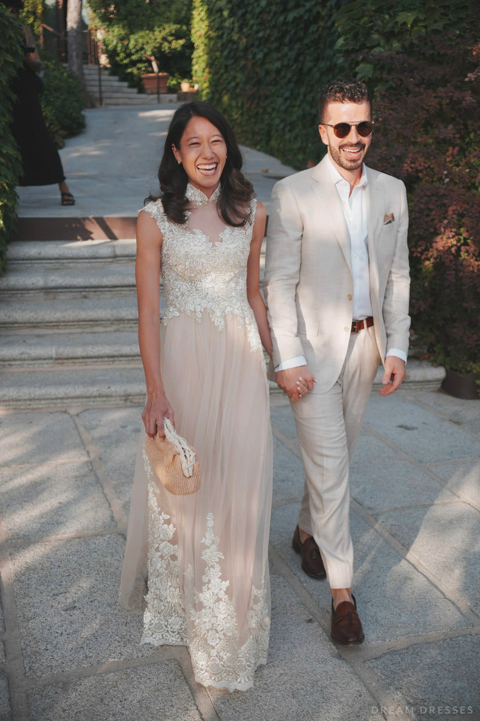 Champagne Bridal Ao Dai | Modern Vietnamese Bridal Dress (#SUYIN)