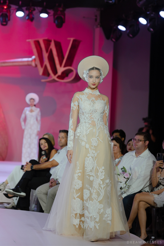 Champagne Bridal Ao Dai | Modern Vietnamese Bridal Dress (#TULIPE) - Dream Dresses by P.M.N.