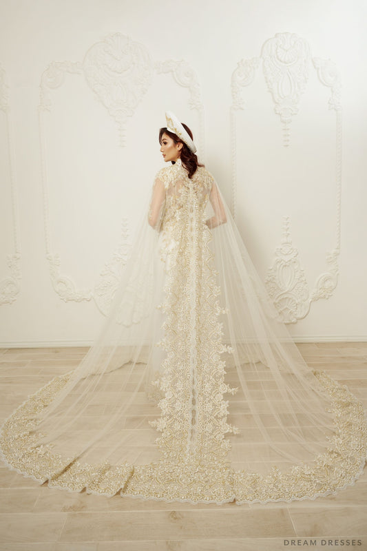 Ao Dai OverCoat | Traditional Vietnamese Bridal OverCoat (#DANDAN) - Dream Dresses by P.M.N.