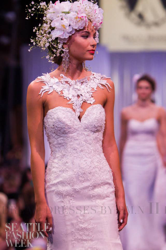 Removable Embroidery Neckline (Style # Savannah PB158) - Dream Dresses by P.M.N
- 1