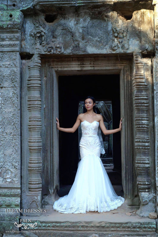Strapless Mermaid Wedding Dress (#Christina) - Dream Dresses by P.M.N.