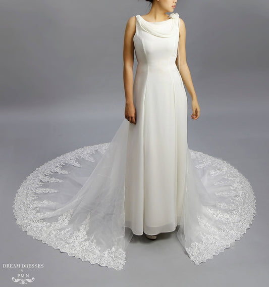 Detachable Cathedral Wedding Train (#Jasmine) - Dream Dresses by P.M.N.