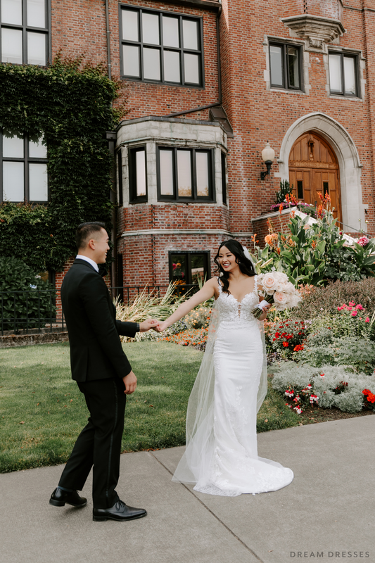 Lace Fit and Flare Wedding Gown (#MAY) - Dream Dresses by P.M.N.