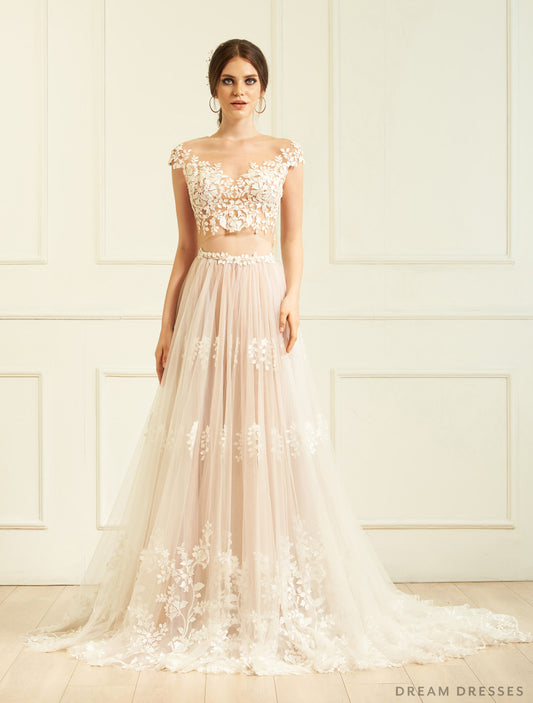 Two-Piece Wedding Dress (#Amelia) - Dream Dresses by P.M.N.