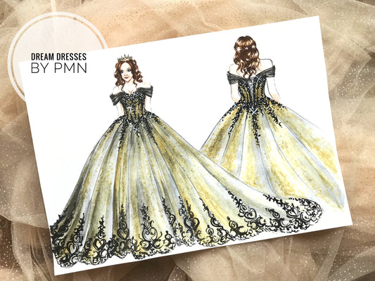 Custom Black Gown for Caitlin Fryer - Dream Dresses by P.M.N.