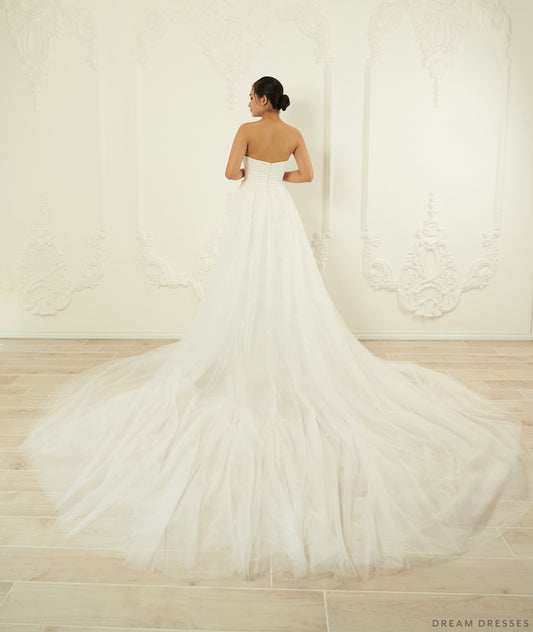 Lace Detachable Bridal Train (#Callie) - Dream Dresses by P.M.N.