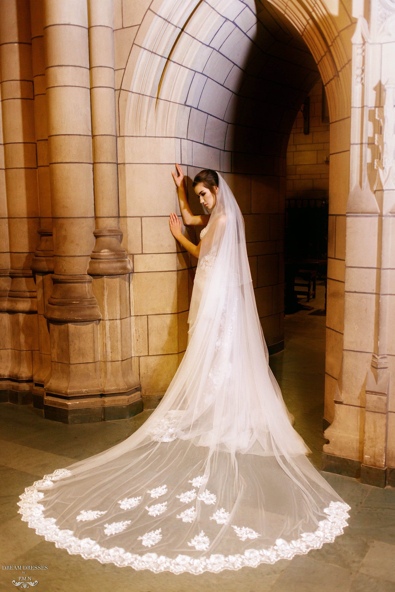 Cathedral Wedding Veil (#Cécile) - Dream Dresses by P.M.N
- 1