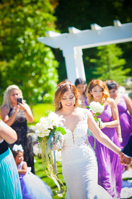 Lace Wedding Gown With Cut-Out (#Cindy) - Dream Dresses by P.M.N.
