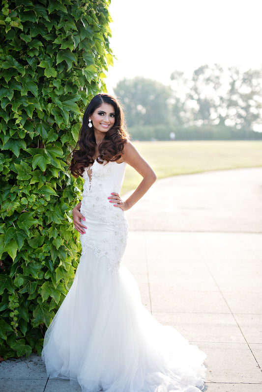 Sexy Couture Mermaid Wedding Dress With Deep V Neckline (Style # PB157 Vic) - Dream Dresses by P.M.N
- 1