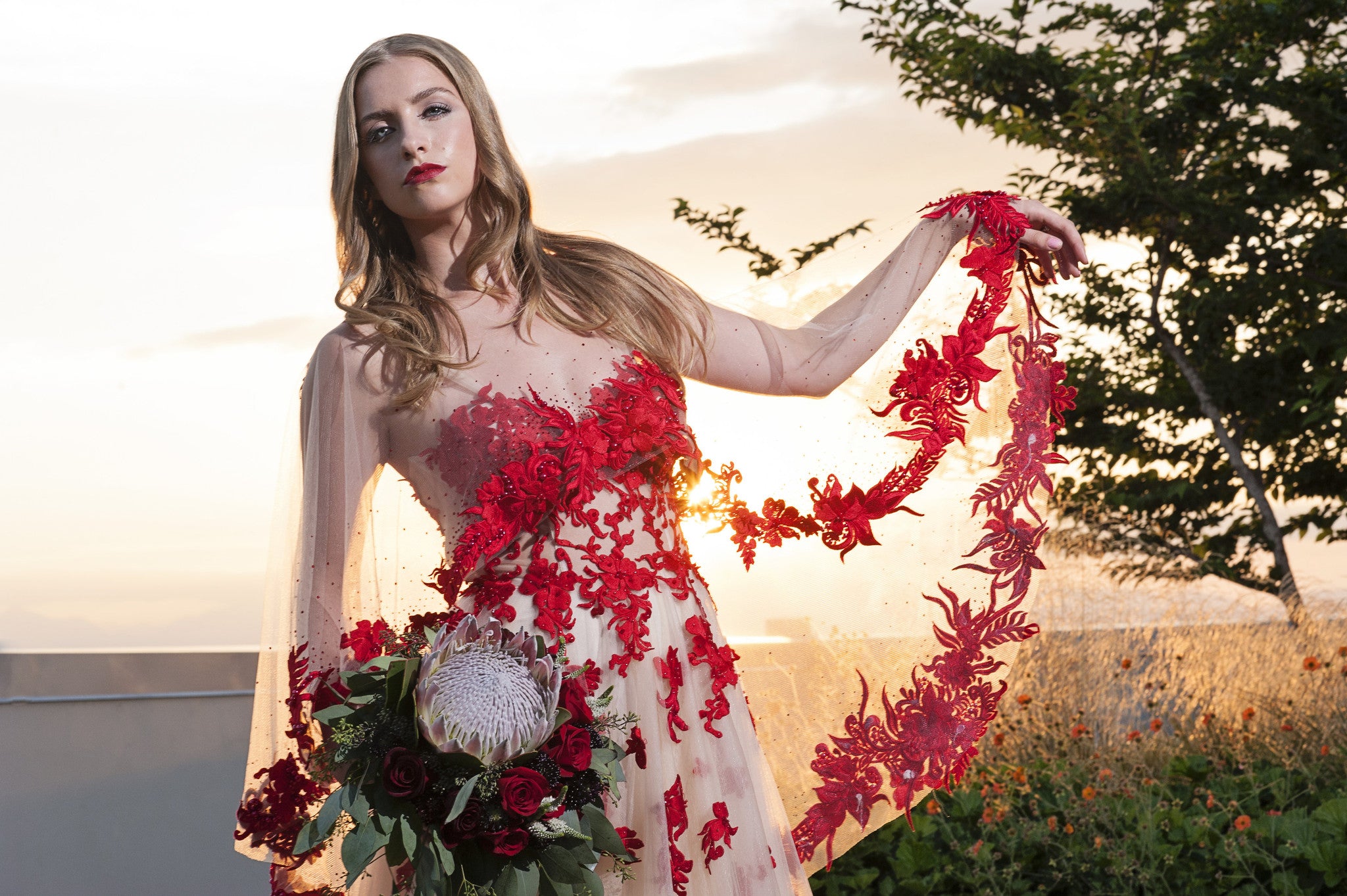 SAMPLE SALE / Exquisite Couture Bridal Cape (Style #SS16110) - Dream Dresses by P.M.N
- 1