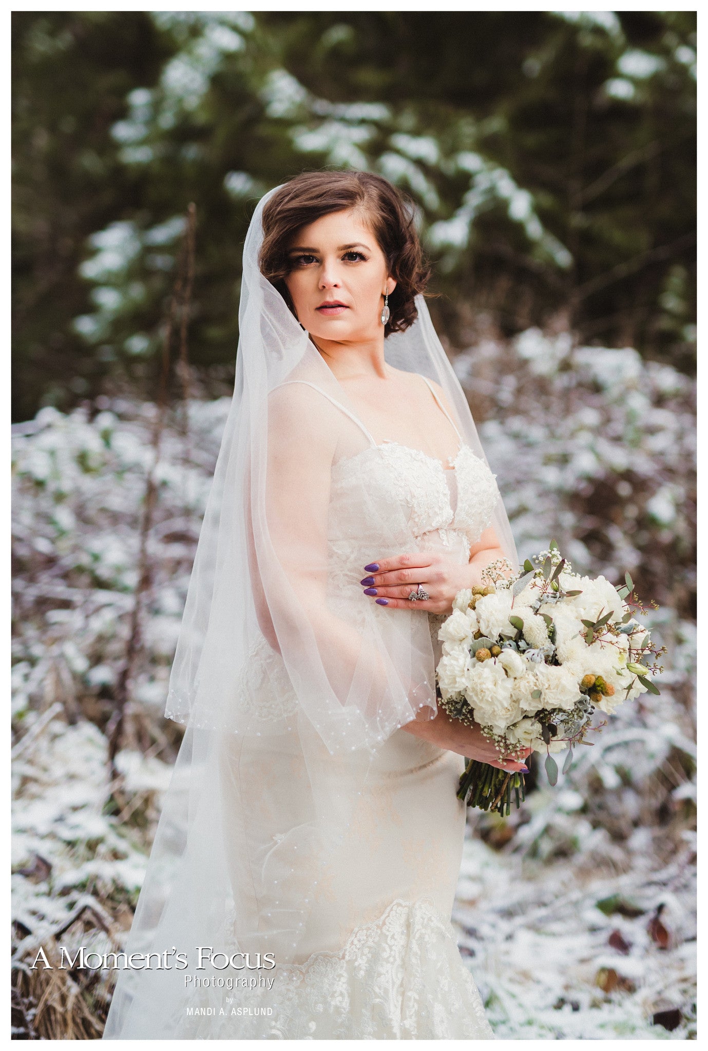 Lace Trumpet Spaghetti Strap Wedding Dress (#Sasha)