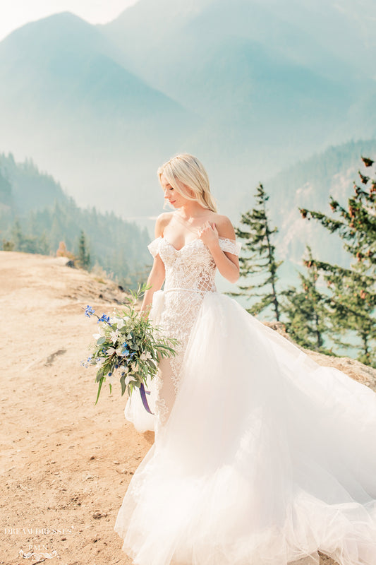 Detachable Bridal Overskirt (#Andreas) - Dream Dresses by P.M.N.