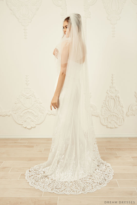 Drop Veil with Blusher (#Dione) - Dream Dresses by P.M.N.