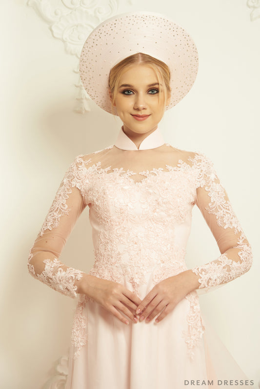 Ao Dai Hat | Vietnamese Bridal Hat (#EVELYN) - Dream Dresses by P.M.N.