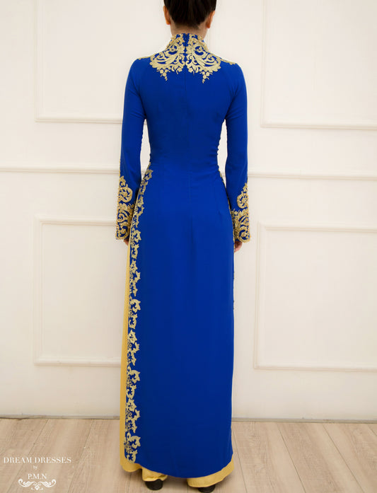 Blue Ao Dai / Mother of The Bride Ao Dai (#GINA) - Dream Dresses by P.M.N.