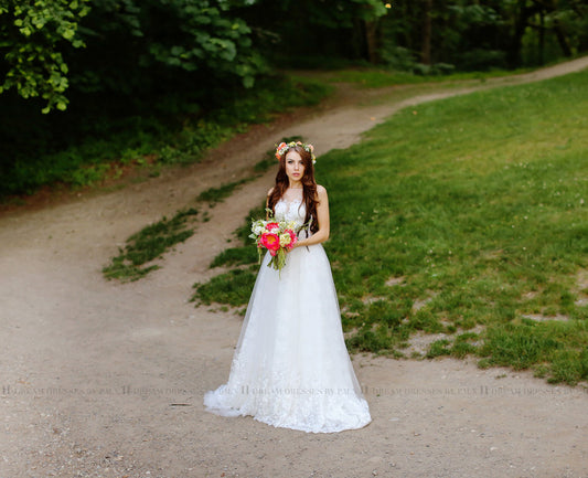 Detachable Ball Gown Skirt With Chapel Train (Style #PB162) - Dream Dresses by P.M.N
- 1