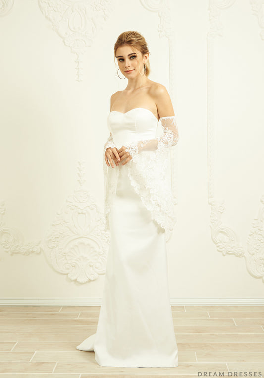 Detachable Bridal Bell Sleeves (#KAYLEE) - Dream Dresses by P.M.N.