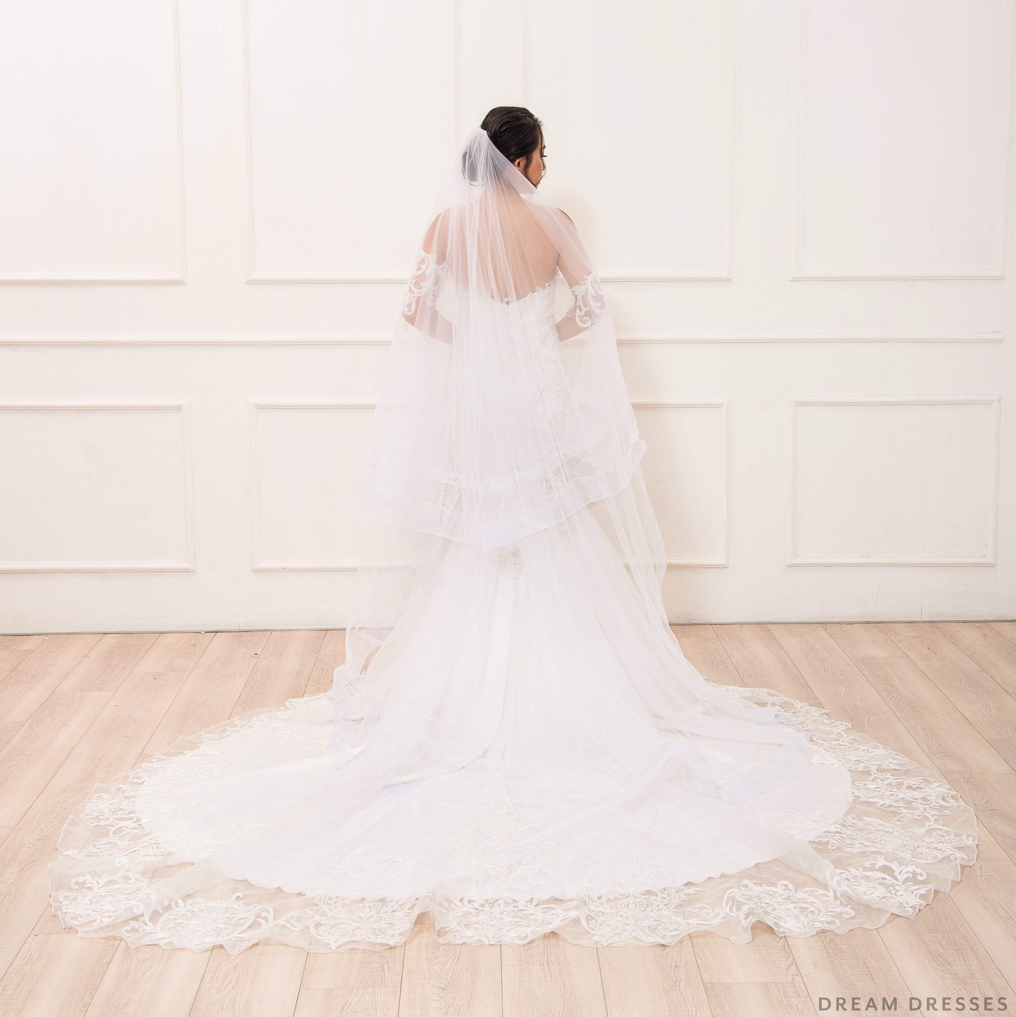 Tulle Wedding Veil with Blusher (#Tara)
