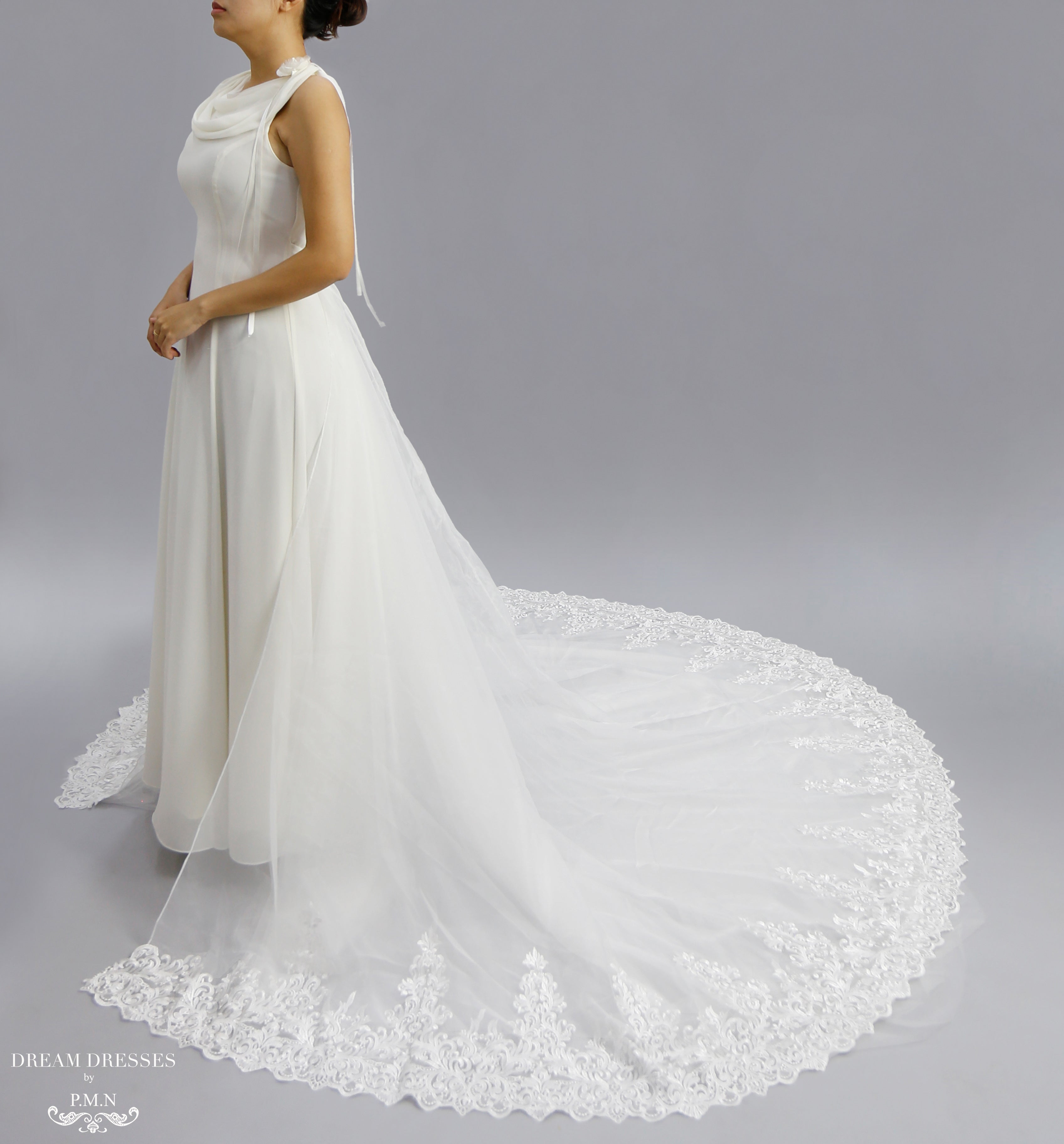 Detachable Cathedral Wedding Train (#Jasmine)