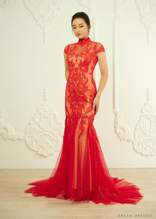 Chinese Inspired Red Wedding Dress (#Yanlin) - Dream Dresses by P.M.N.