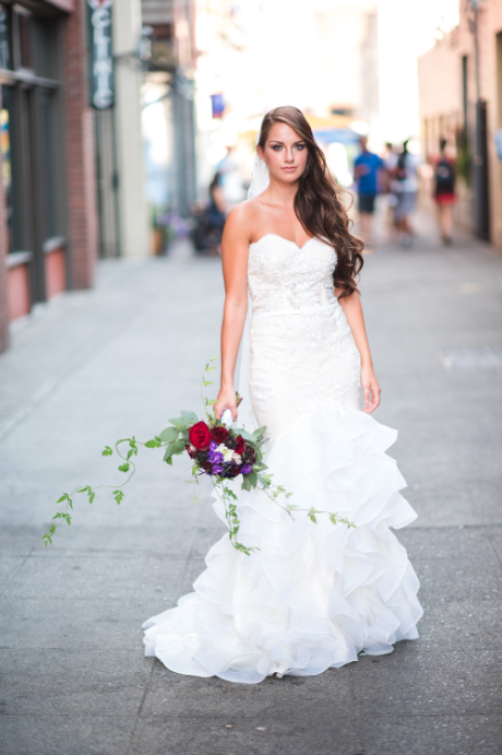 Lace Over Tulle Tiered Mermaid Gown (Style Chloe #PB123) - Dream Dresses by P.M.N
- 1