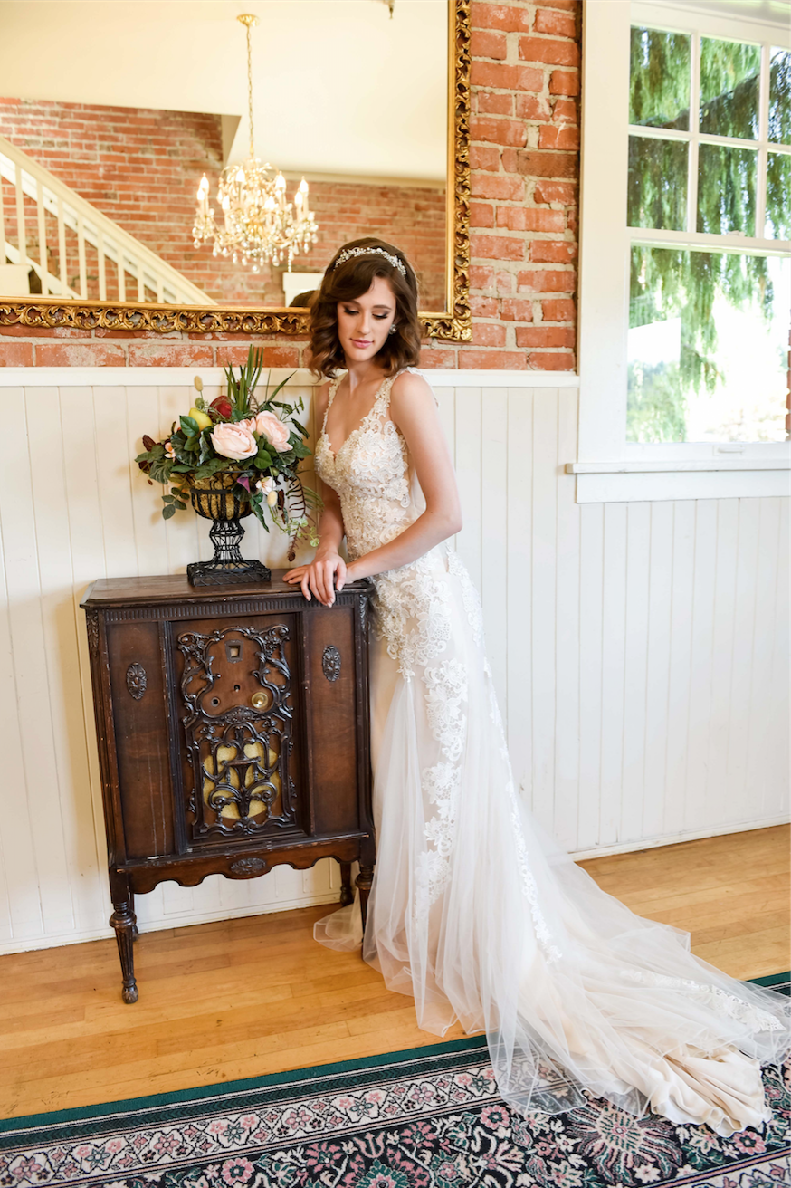 Asymmetrical Sheer Back Wedding Dress (#Jessica)
