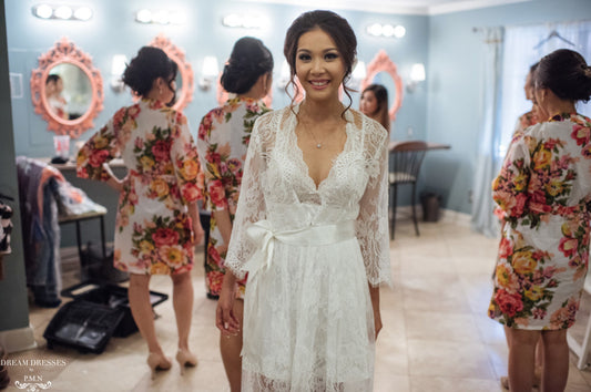 Bridal Lace Robe (#Ganya) - Dream Dresses by P.M.N.