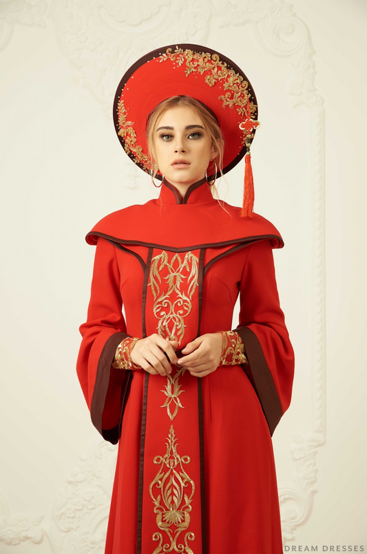 Ao Dai Hat | Vietnamese Bridal Hat (#AVEEN) - Dream Dresses by P.M.N.