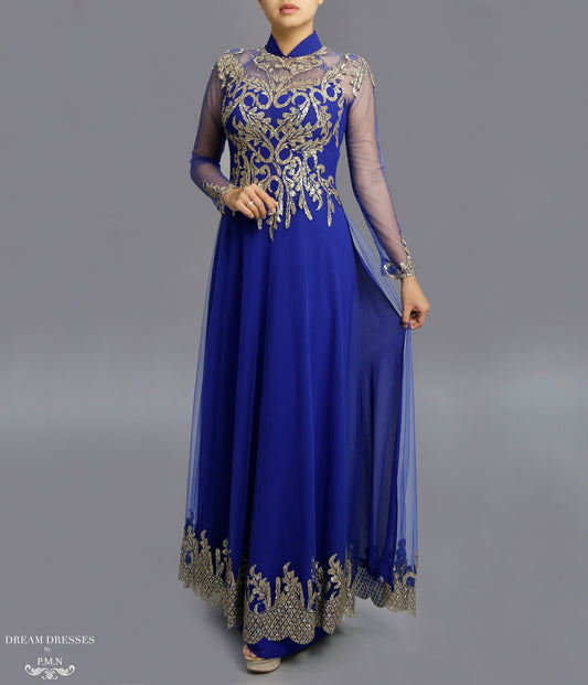 Blue Ao Dai / Mother of The Bride Ao Dai (#SOFIA) - Dream Dresses by P.M.N.