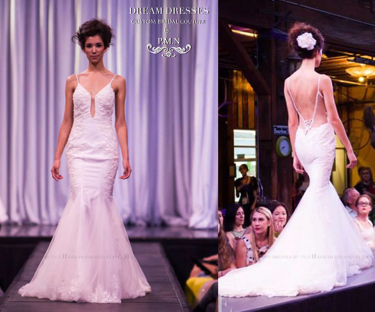 Sample Sale/ Spaghetti Strap Mermaid Wedding Dress With Bare Back (#PB088) - Dream Dresses by P.M.N
- 1
