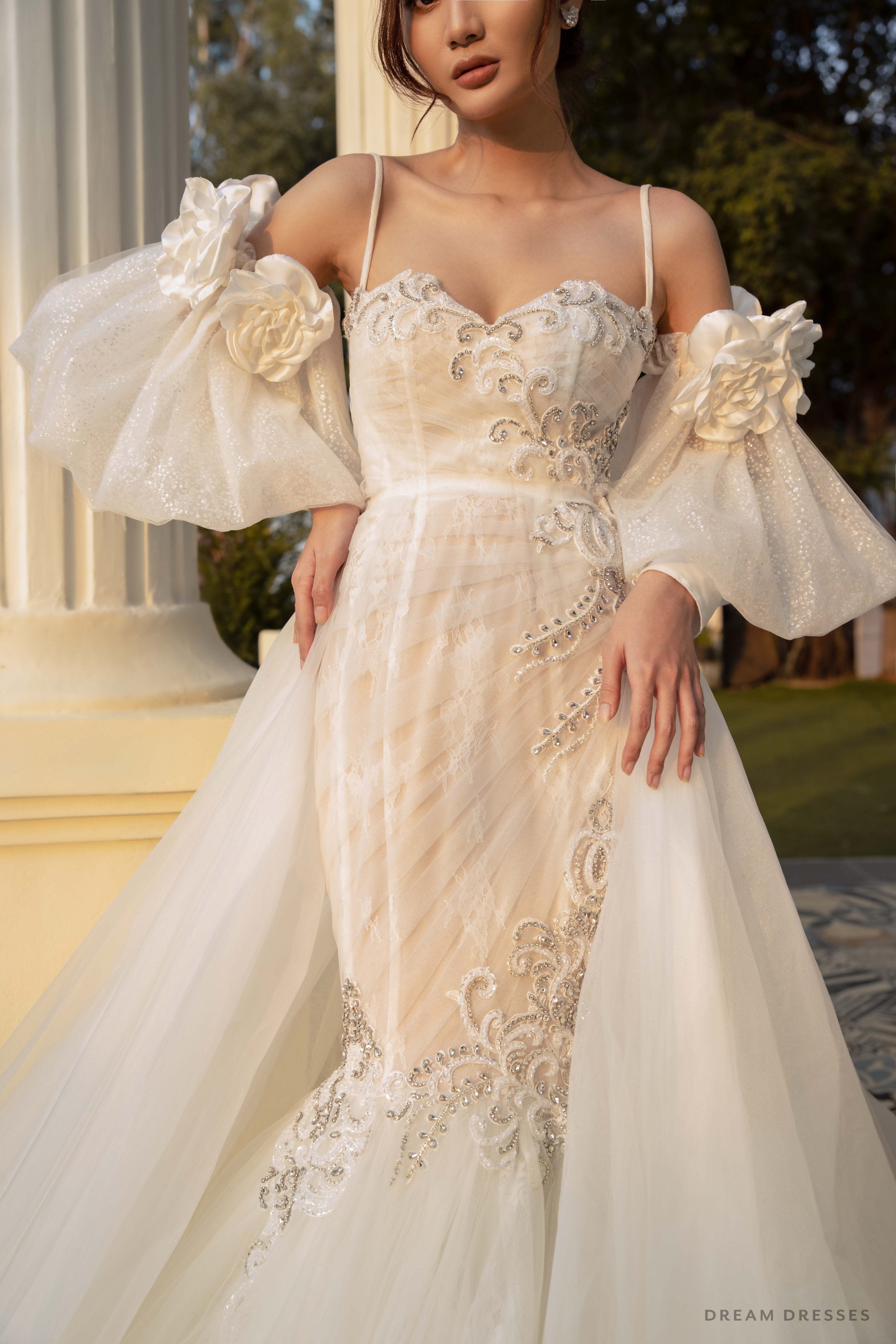 Detachable Tulle Bridal Skirt (#LORETTA)