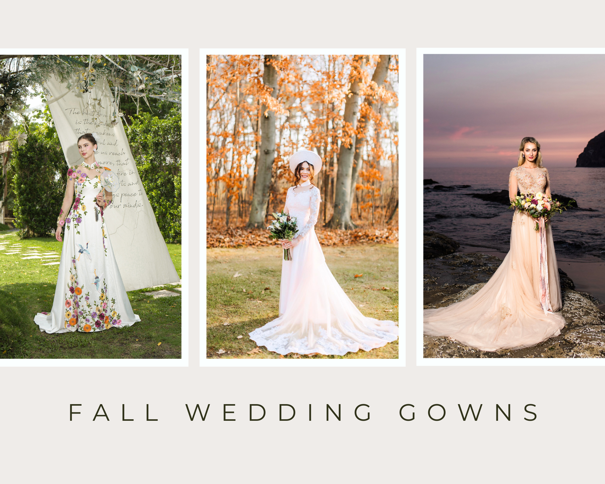 WHAT COLOR WEDDING DRESS SHOULD I WEAR FOR A FALL WEDDING?