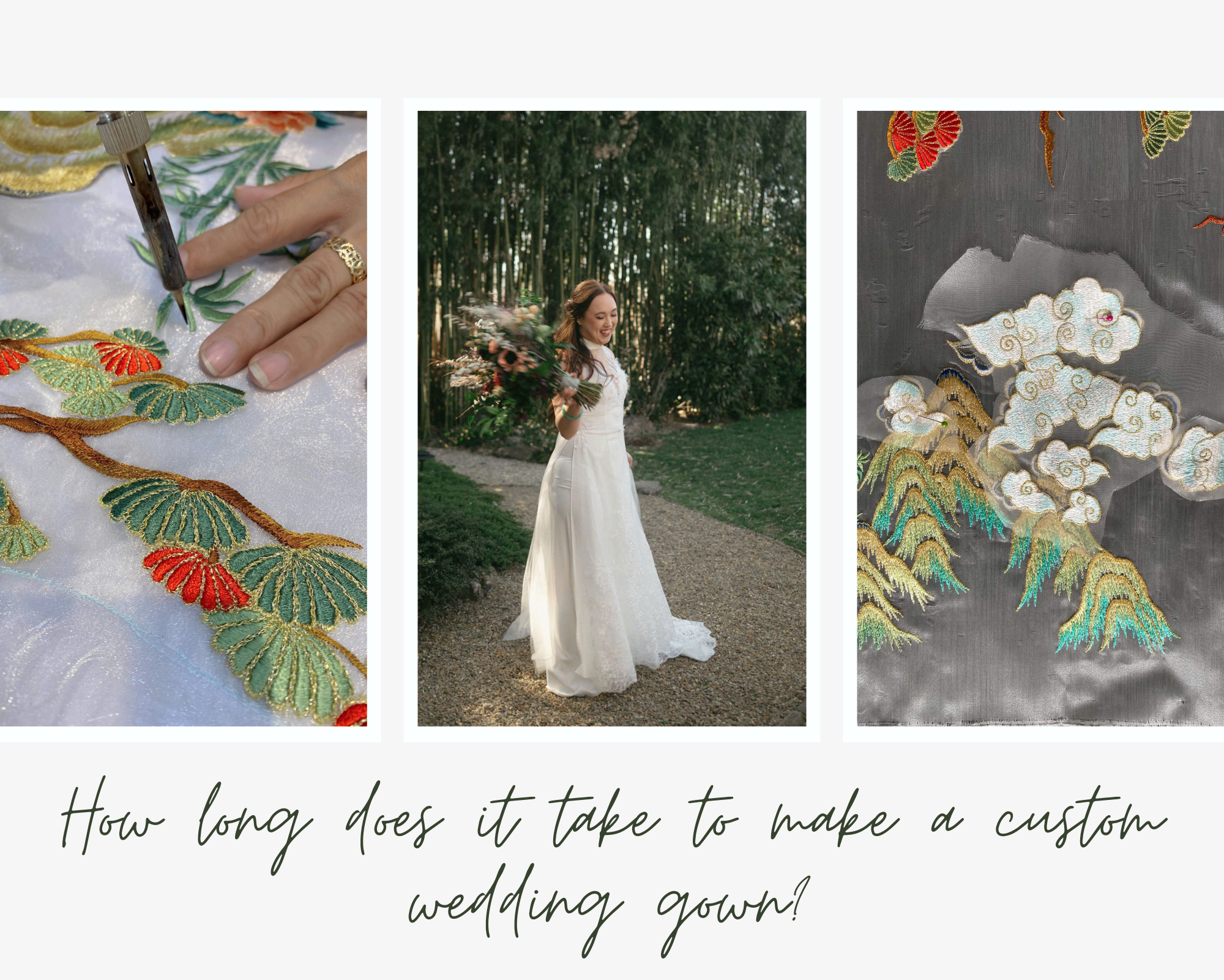 HOW LONG DOES IT REALLY TAKE TO MAKE A CUSTOM WEDDING DRESS? HOW LONG DOES IT REALLY TAKE TO MAKE A CUSTOM WEDDING DRESS?