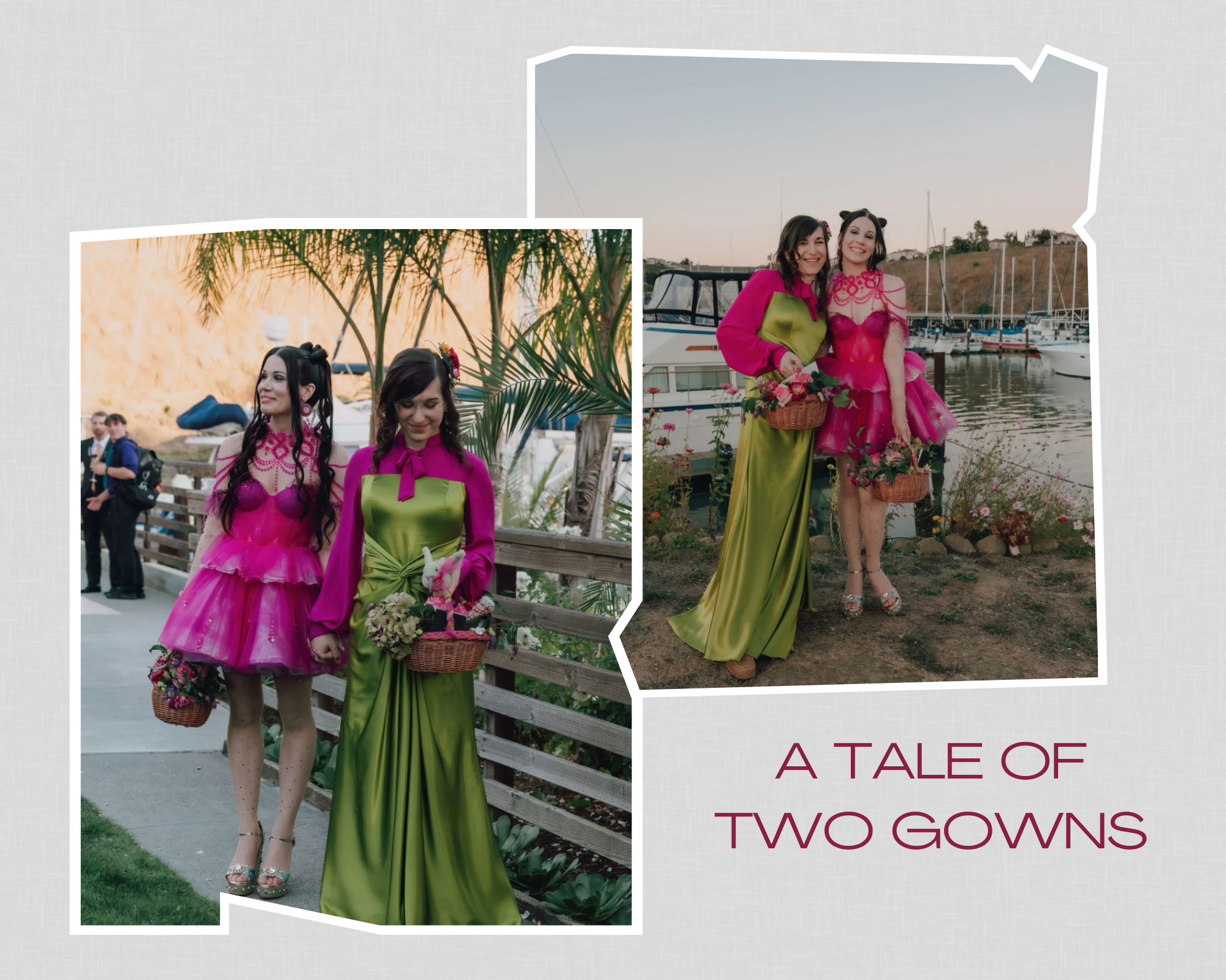 A TALE OF TWO GOWNS FOR MAGGIE AND IZZY