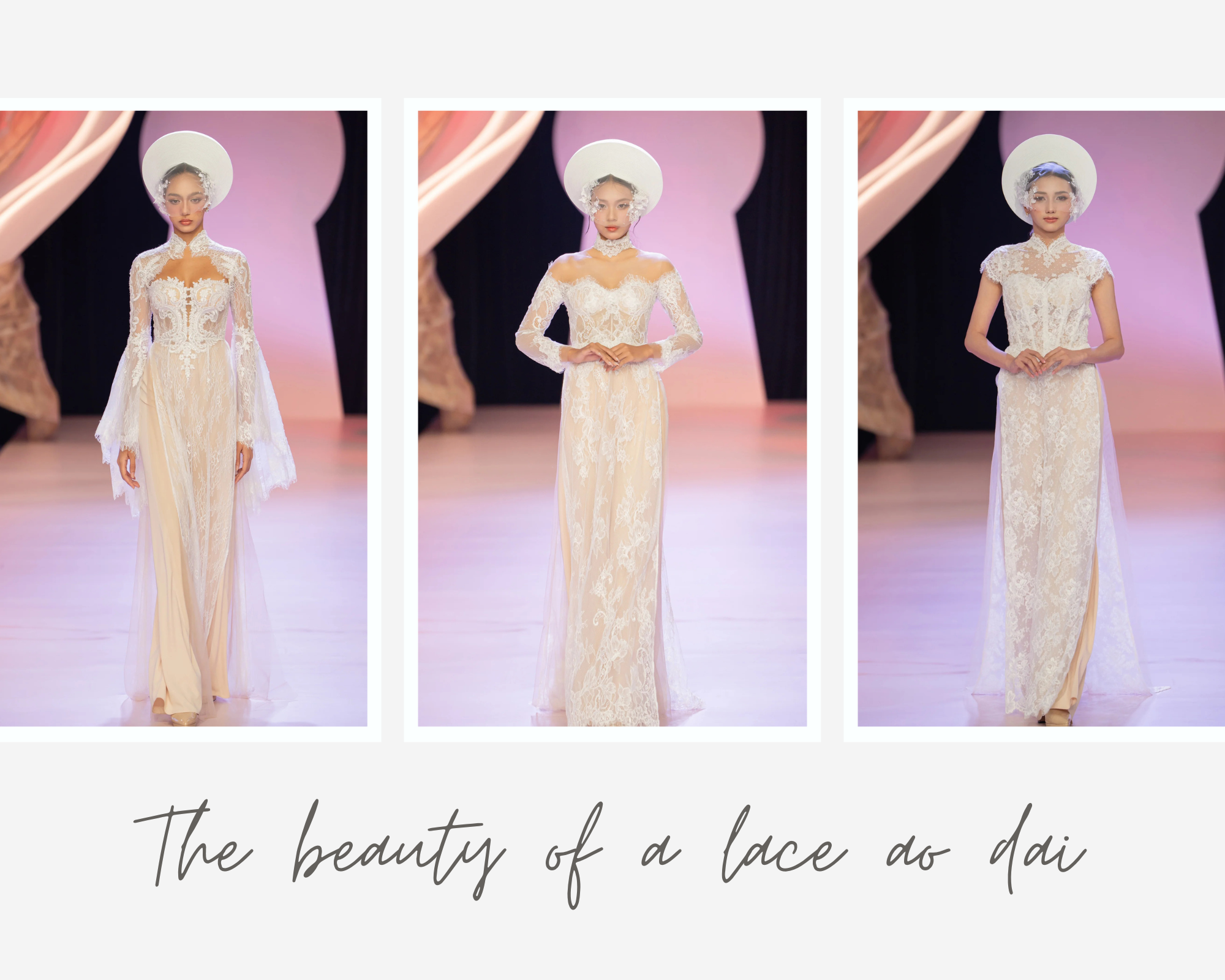 THE FRESH BEAUTY OF WHITE LACE ON AO DAI