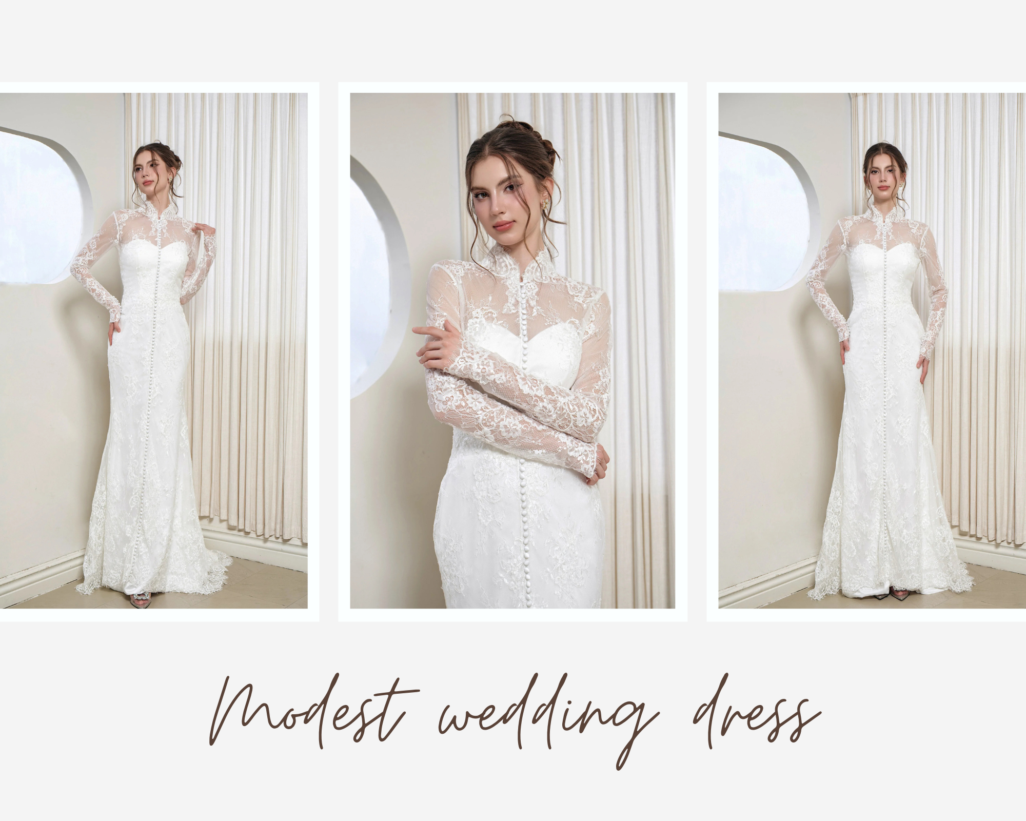 MODEST WEDDING GOWNS: SPOTLIGHT ON OUR AIYANA LACE DRESS