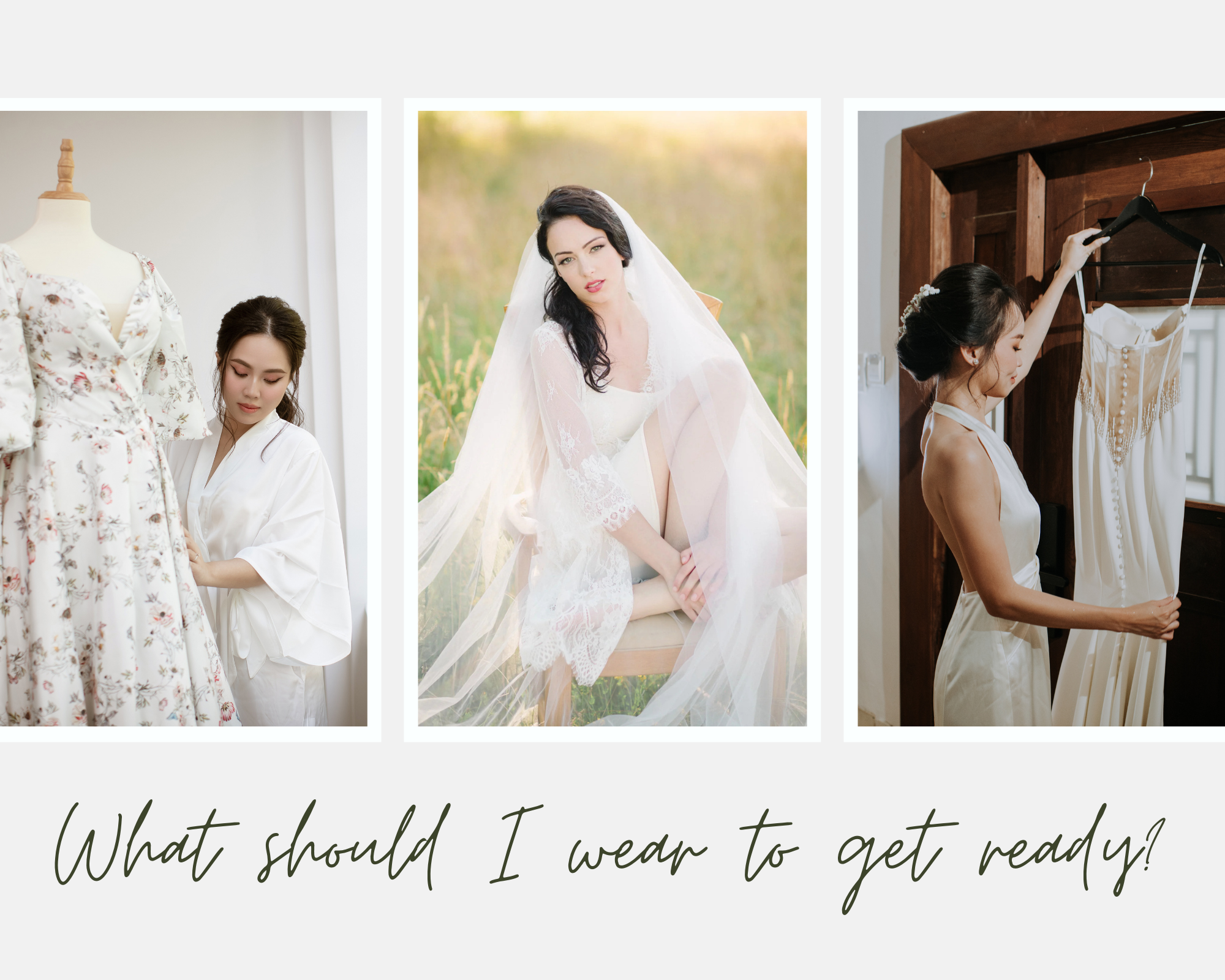 WHAT SHOULD I WEAR THE MORNING OF MY WEDDING?