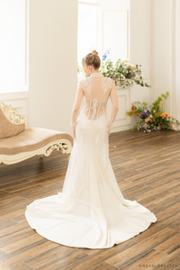 Long Sleeves Bridal Cape with Couture Lace (#SOPHIE) - Dream Dresses by P.M.N.
