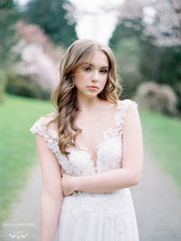 Lace and Chiffon Wedding Dress (#INAYA) - Dream Dresses by P.M.N.
