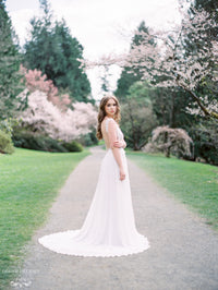 Lace and Chiffon Wedding Dress (#INAYA) - Dream Dresses by P.M.N.
