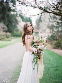 Lace and Chiffon Wedding Dress (#INAYA) - Dream Dresses by P.M.N.