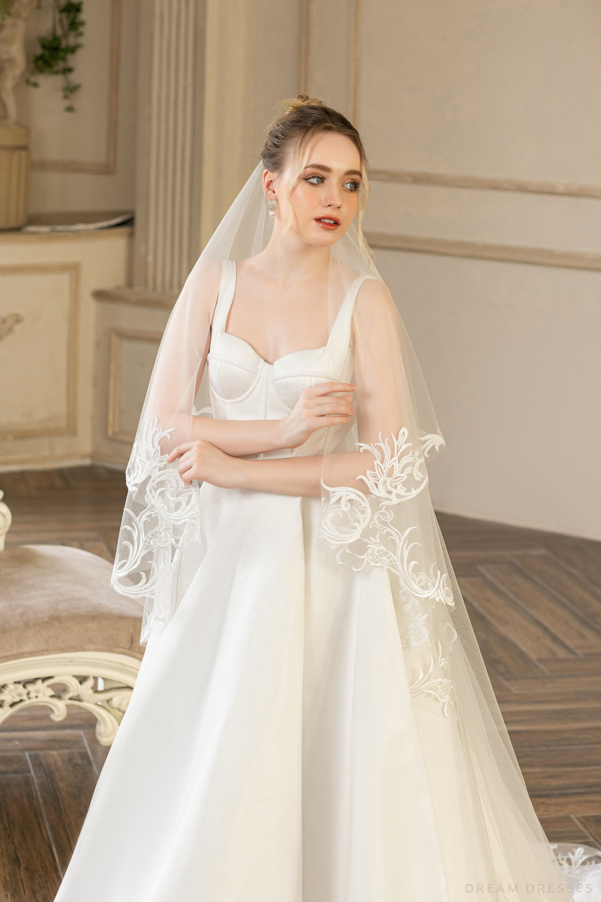 Two Layers Bridal Veil (#LENA) - Dream Dresses by P.M.N.