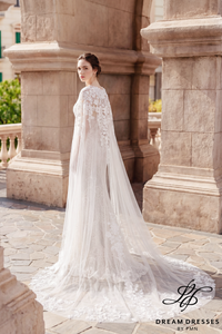 Chapel Bridal Cape Veil (#SERAPH)