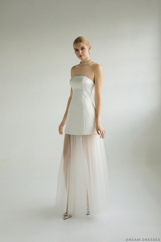 Strapless Bridal Shower Dress (#FLORIANE) - Dream Dresses by P.M.N.
