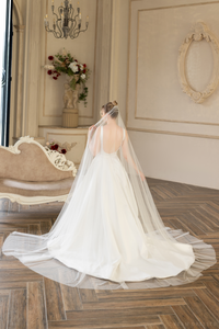 Cathedral Wedding Veil with Pearls (#QUEEN) - Dream Dresses by P.M.N.