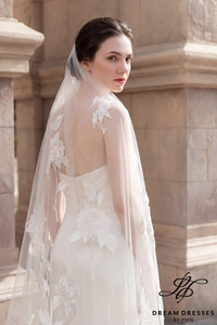 Silk Satin Mermaid Wedding Dress with Slit (#SOLACE)