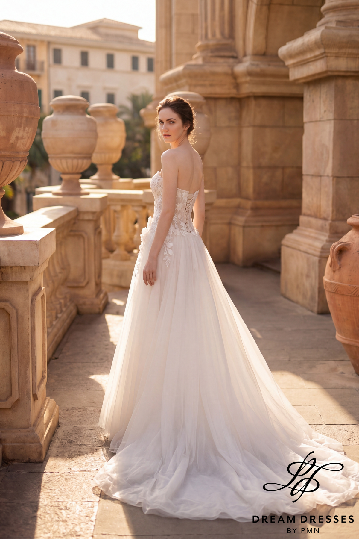 Drop Waist Lace Wedding Dress (#ATELIER) - Dream Dresses by P.M.N.