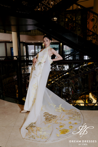 Bridal Dress with Custom Asia Embroidery (#ZILAN)