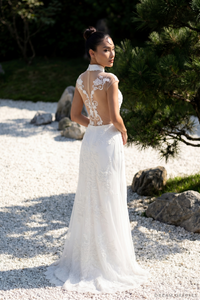 White Bridal Ao Dai | Modern Vietnamese Bridal Dress (#YING) - Dream Dresses by P.M.N.