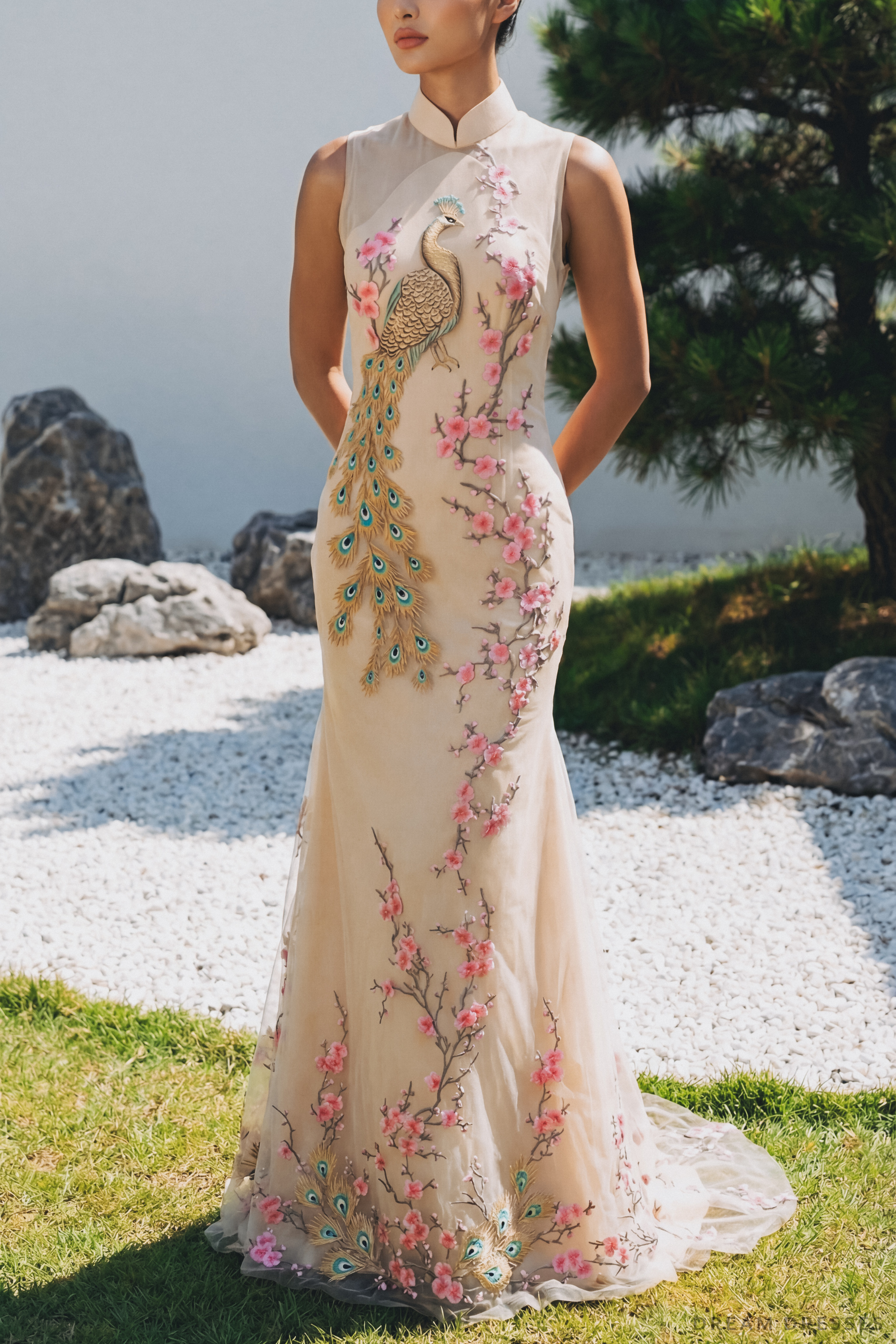 Bridal Cheongsam | Couture Lace Modern Cheongsam Bridal Dress (#XIAN)